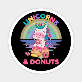 Unicorns and Donuts Magnet